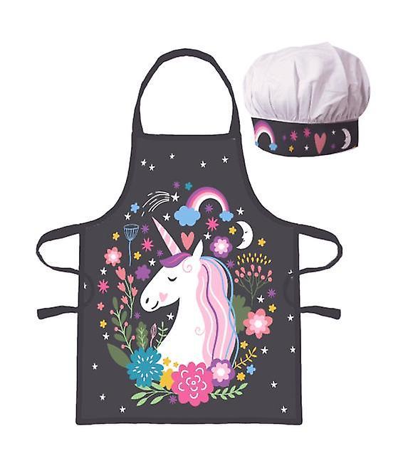 Unicorns Unicorn Children Apron With Chef Cap 55cm