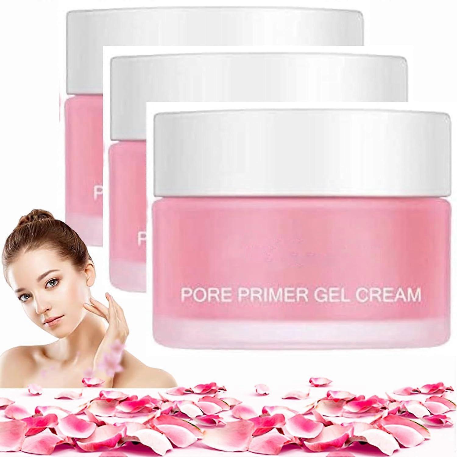 Frusde Pore Primer Gel Cream, Pore Primer Gel, Pore Primer Cream, Make-Up Basis Gel Cream, Invisible Pore Face Primer For All Skin 3Pcs