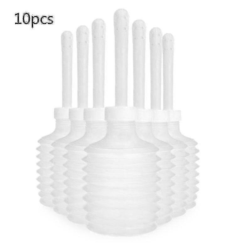 Xrelv 10pcs 200ml Disposable Anal Vaginal Bulb Douche Irrigator Enema Rectal Syringe Cleaner