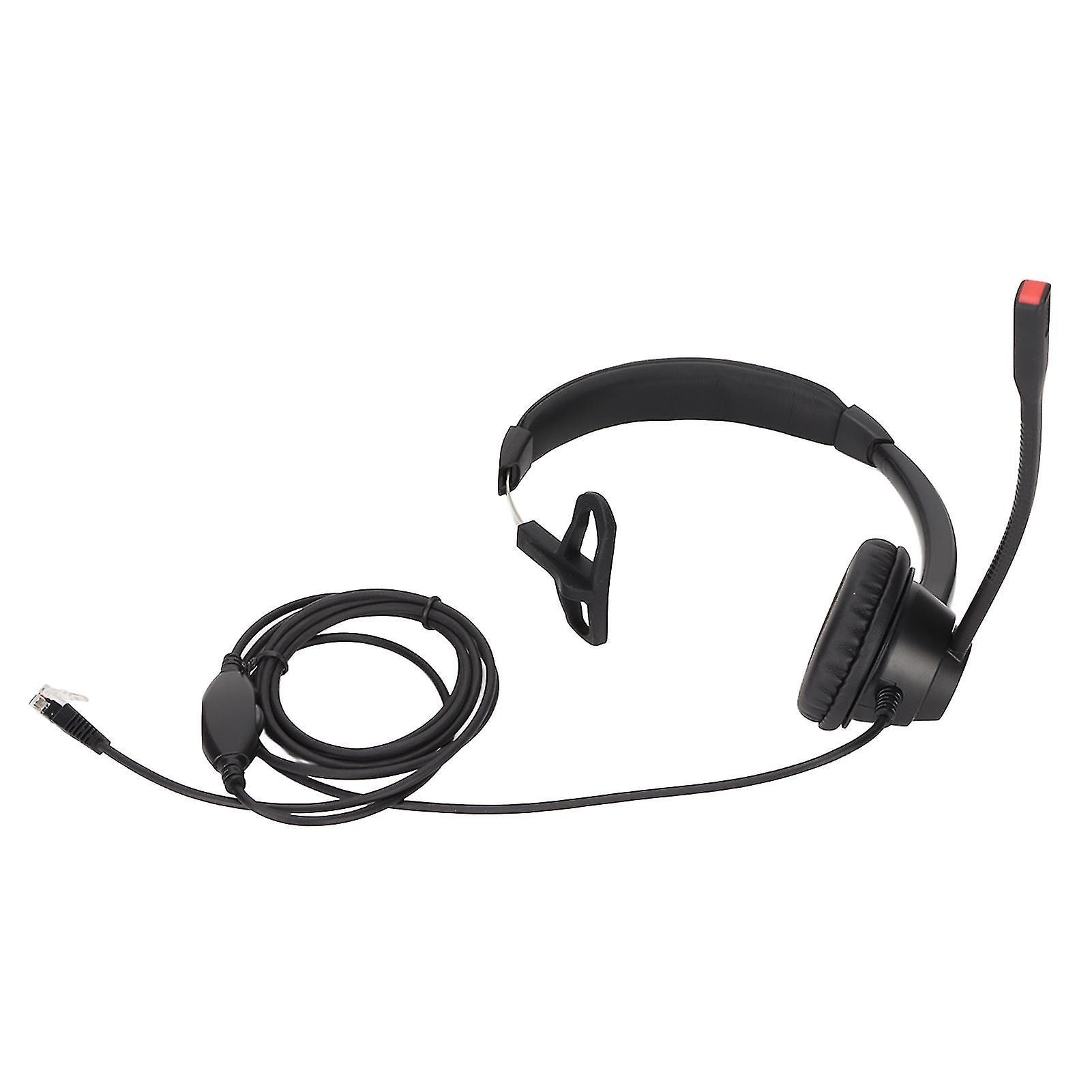 Monaural Customer Service Headset Noise Cancelling Monaural Headset with Adjustable Volume Control for Customer