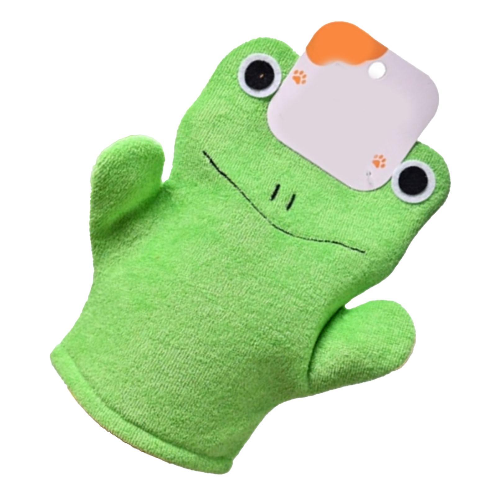 Dmdm Exfoliating Washcloth Body Scrubber Pretty Design Massage Bath Cloth For Kids Adults Green Frog Free Size