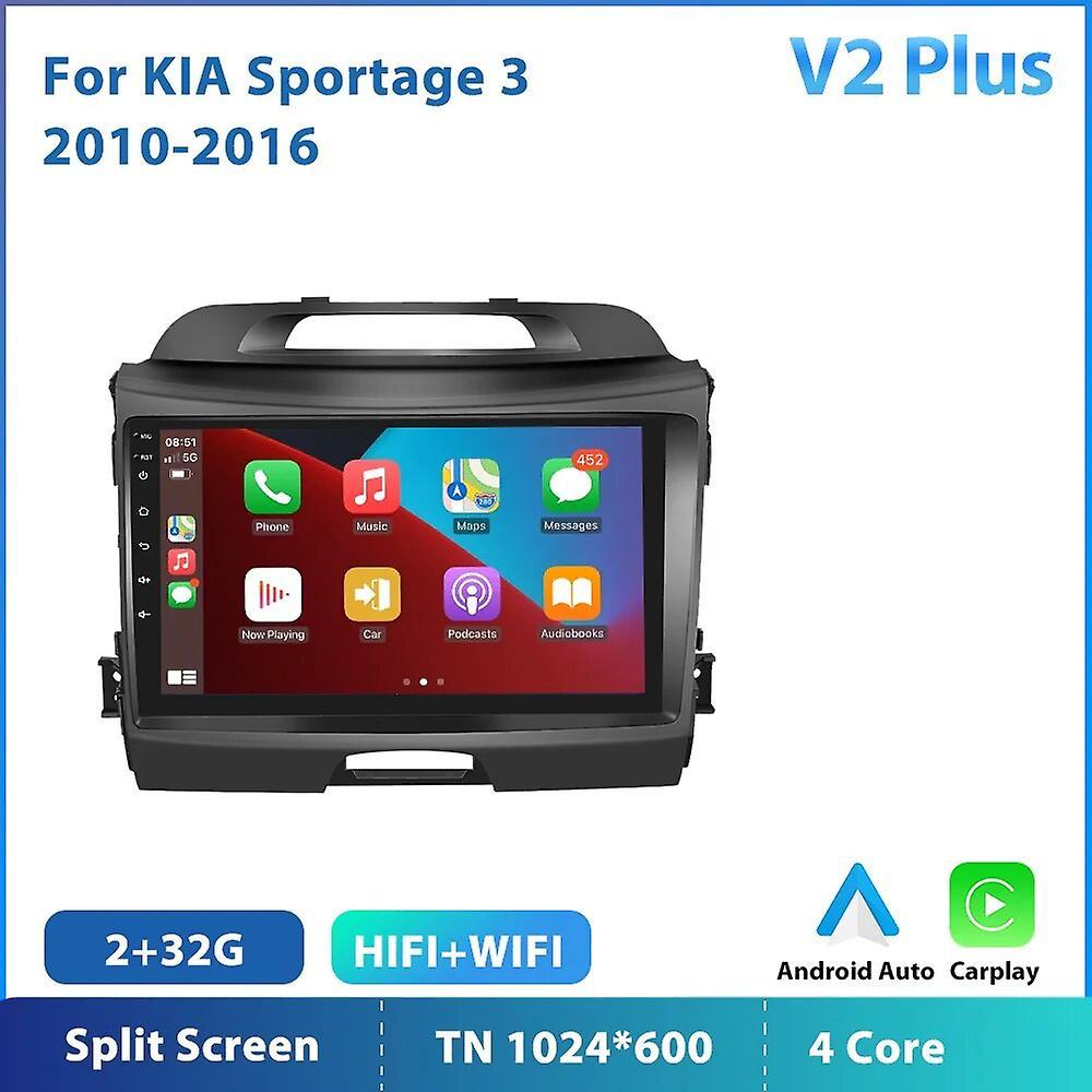 Eccpp Autoradio 2 Din Android Radio Carplay For Kia Sportage 2010-2016 Ai Voice 4g Gps Car Multimedia Video Player Stereo 2din 2 32G Carplay