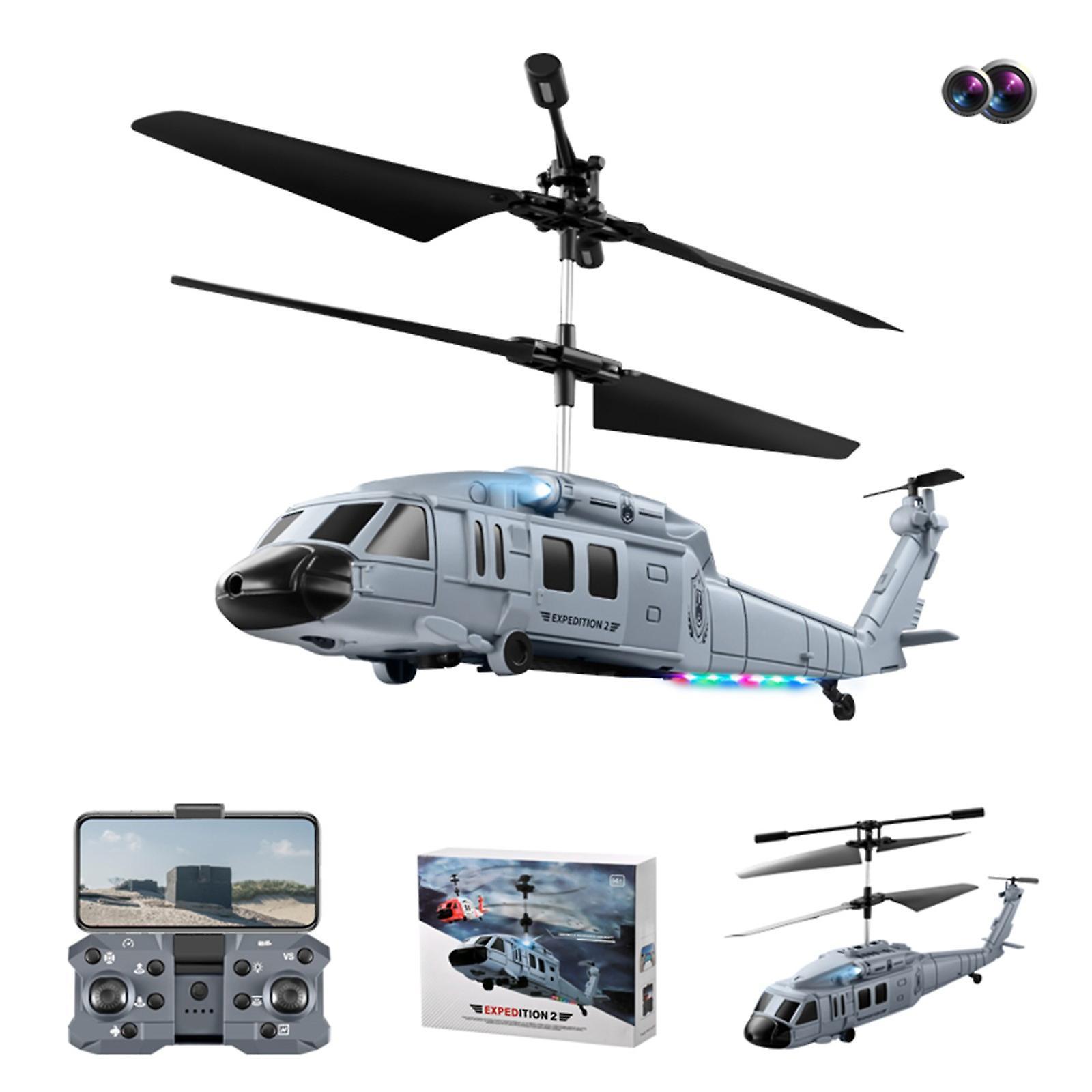 unbrand Remote Control Helicopter Obstacle Avoidance With 1080P Dual Camera,2.4GHz 3.5CH RC Helicopter With LED Lights, OneKey Take Off Landing,Alt...