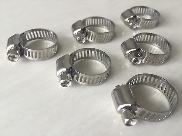 Slowmoose 10pcs Of Stainless Steel, Adjustable Pipe Hose Clamp 27-51mm