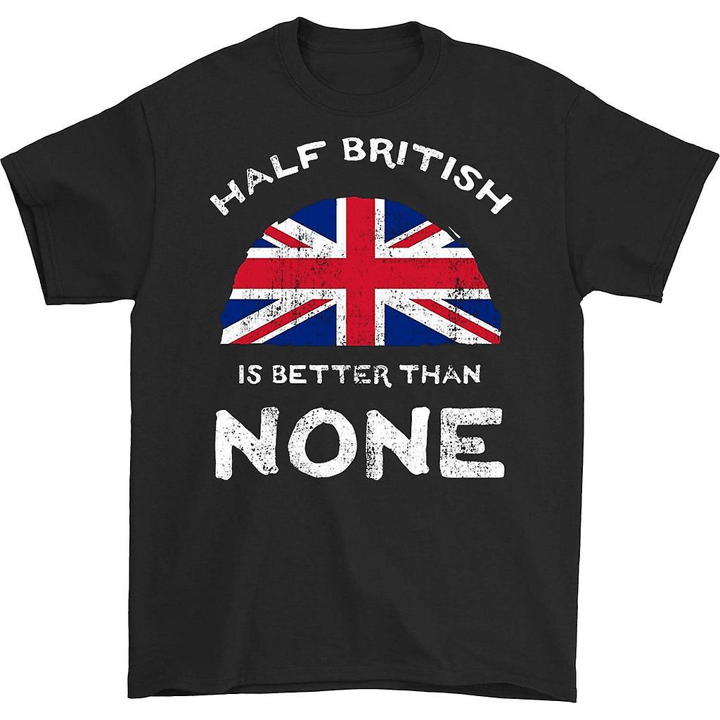 HISHARK Half british is better than none t-shirt Black L