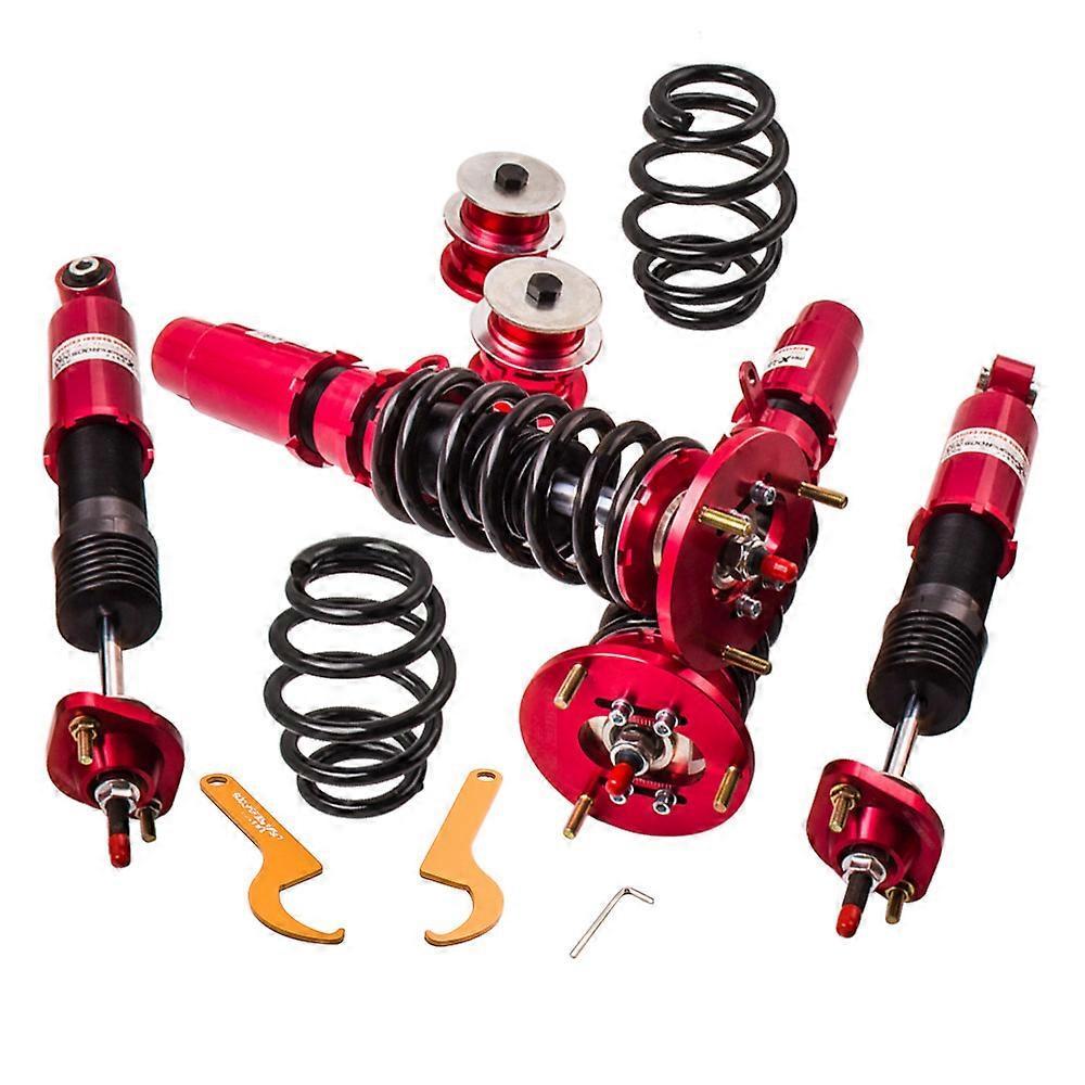 Jelivey Coilover Suspension Kit For BMW E46 320i 323i 24 Ways Adj. Damper Shock Absorber for 3 Series 316i 325i 328i 330i Spring F R default