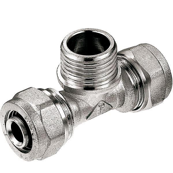 PEPTE PEX-AL-PEX 16mm x 1/2" Male BSP x 16mm Compression Fittings Tee Connector