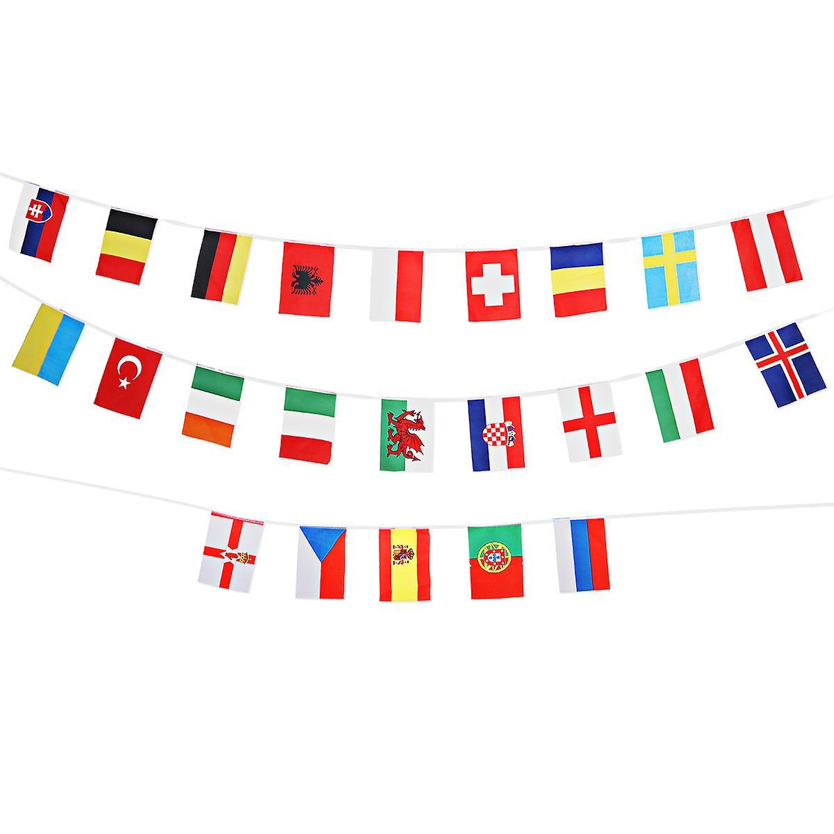 Tinksky Football Flags Bunting Flags Banner Flags 2021 European Cup Bunting Europe Bunting Football Blm Flag