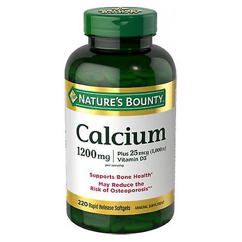 Natures Bounty Nature's Bounty  Calcium 1200 mg Plus Vitamin D3 Mineral Supplement Softgels, 220 Softgels (Pack of 1)