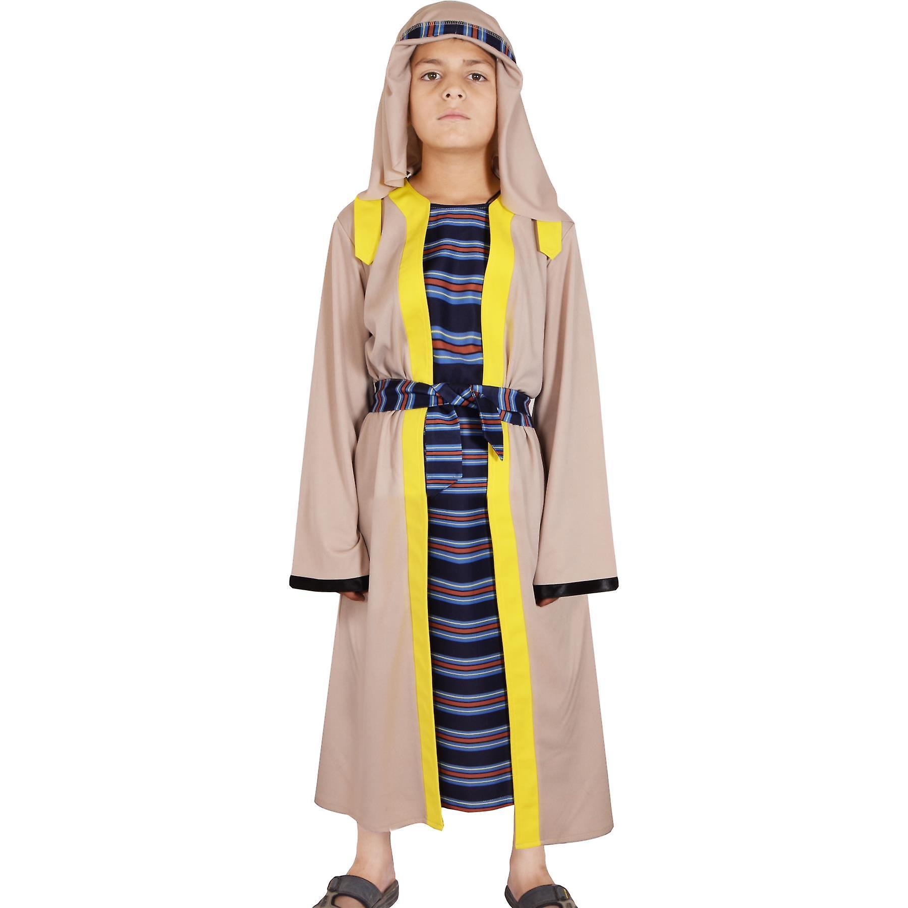 A2Z 4 Kids Kids Boys Xmas Nativity Shepherd Costume Villager Townspeople Joseph Costume Birch 9-11 Years