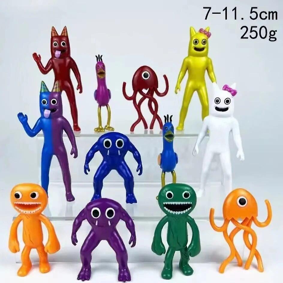 Aintier Garden Of Banban 4 Action Figure Garten Of Banban Figure Mini 2 Banban 3 Figure Toy Ban Ban Figure Plastic Pvc Doll Figurine I set of 12 ab...