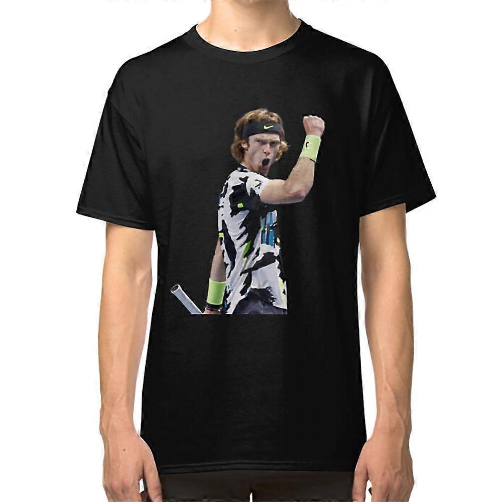 RockShark Andrey Rublev tennis T-shirt black M