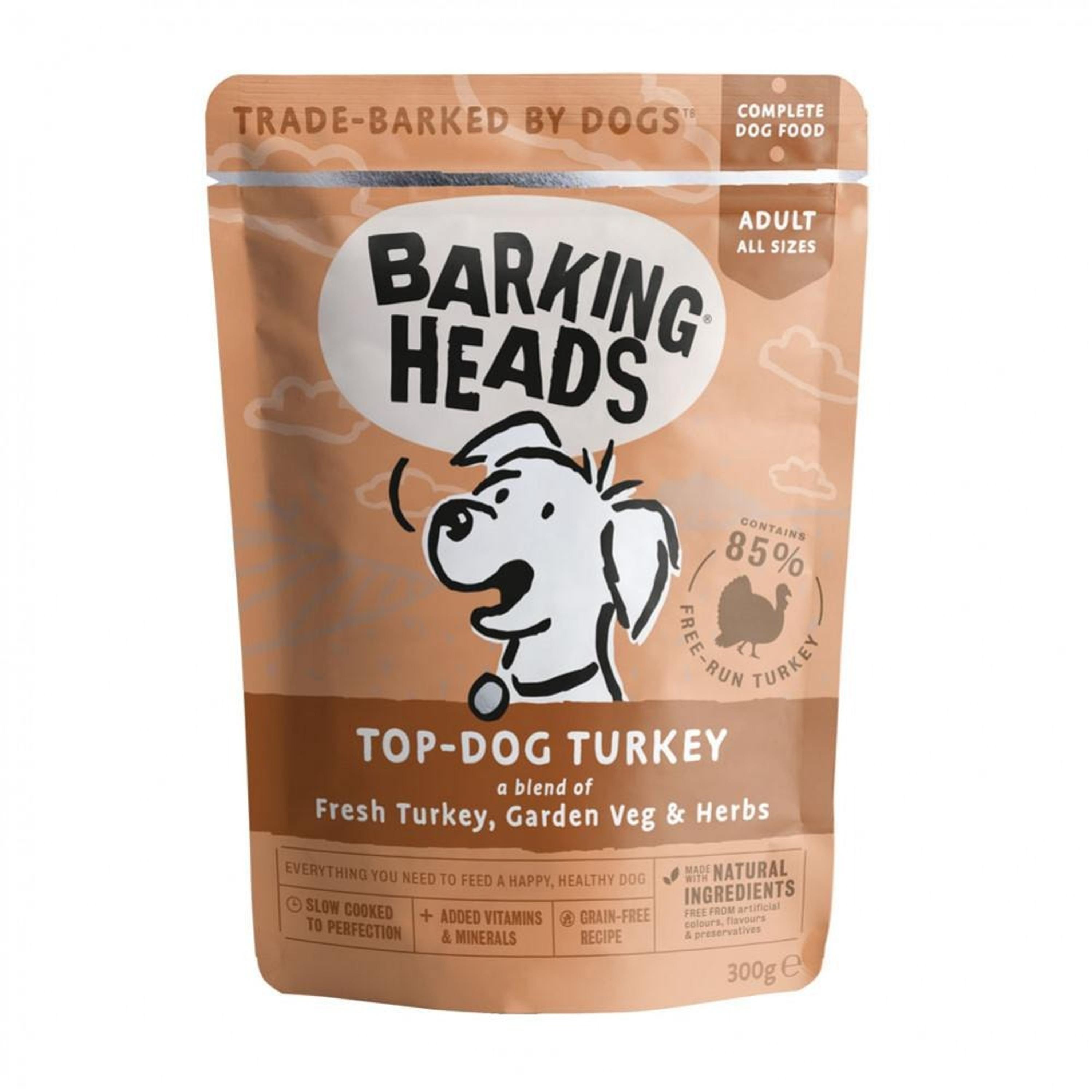 Barking Heads Top Dog Turkey Dog Wet Food 5 X 300g