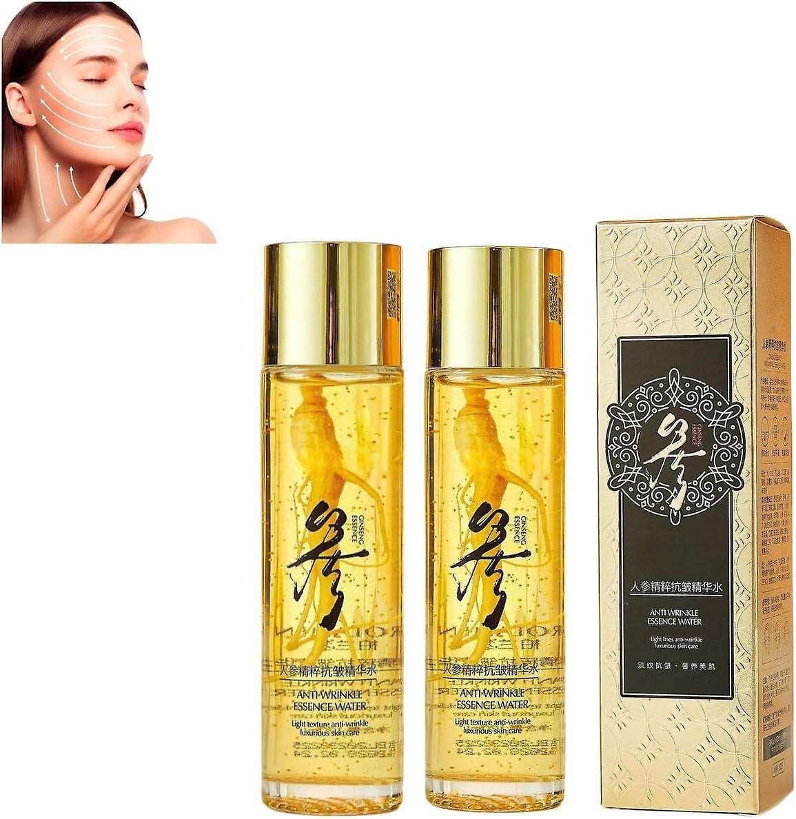 Hoh Ginseng Gold Polypeptide Anti-aging Essence, Ginseng Extract Anti-wrinkle Essence, Firming Saggy Skin And Softening Fine Lines 2Pcs