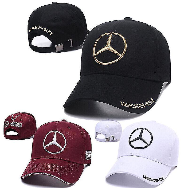 Camila Mercedes-benz Team Racing Hat Men's Outdoor Sports Peaked Baseball Cap Car Cap(White)