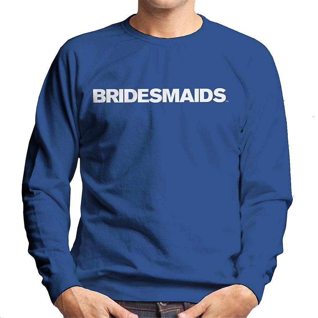 Bridesmaids Logo Line Men's Sweatshirt Royal Blue Small