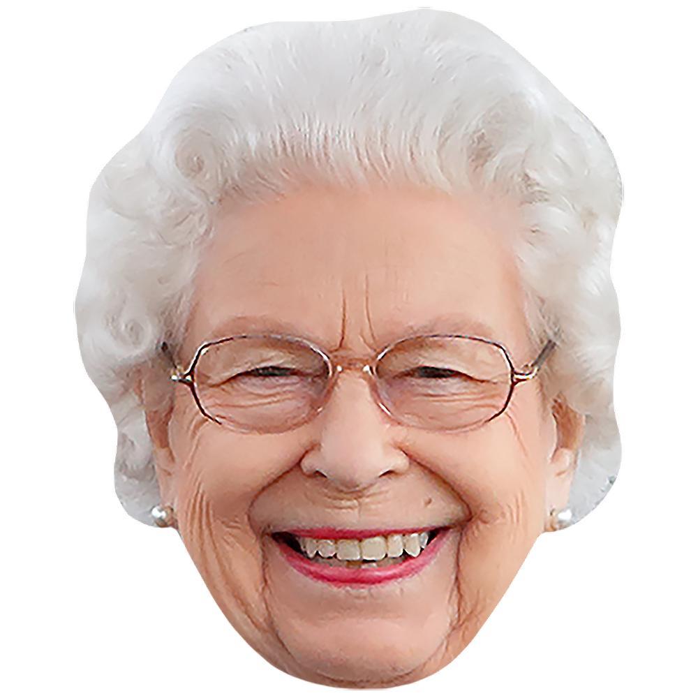 Celebrity Cutouts HRH The Queen (Glasses) Celebrity Mask, Flat Card Face