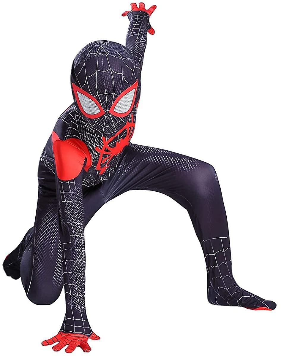 Darmowade Spiderman Cosplay Suit Miles Morales Spider Man Costume Zentai Bodysuit Superhero Jumpsuit For Adults Kids 170cm-Adult