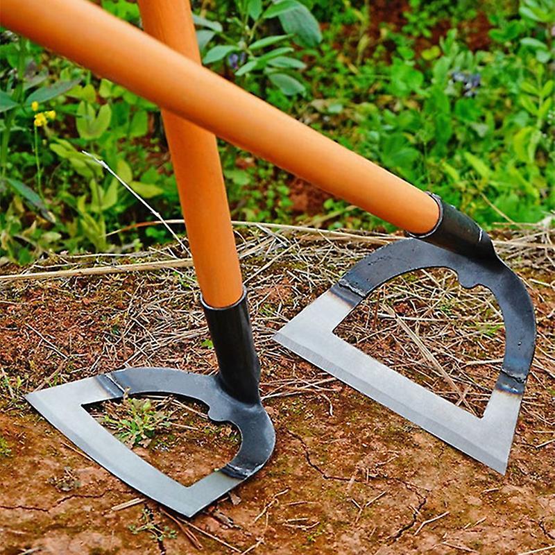 Seventeen Hollow Hoe Weeding Rake Labor-saving Weeding & Loosening Soil Artifact Harrow Handheld Steel Weeding Hoe Hoe Farm Tool Gardening L