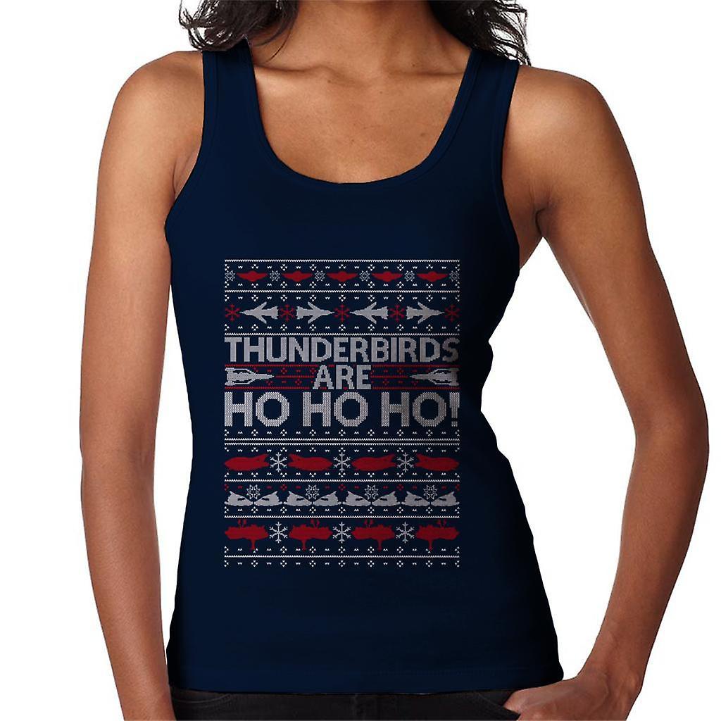 Thunderbirds Are Ho Ho Ho Women's Vest Navy Blue Small