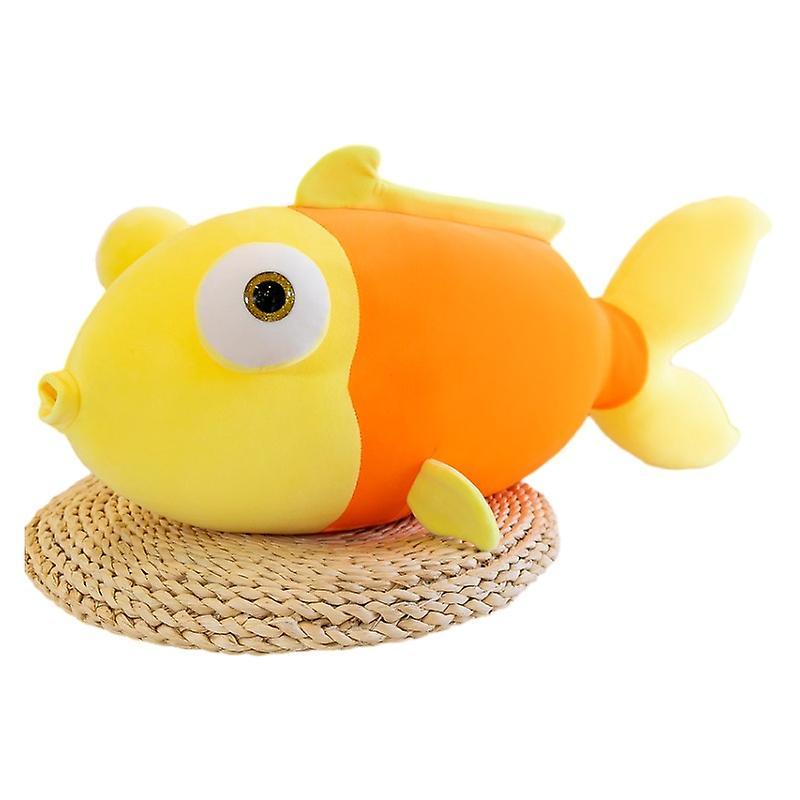 Wfuo Cute Goldfish Bubble Pillow Little Goldfish Doll Plush Toy Childrens Doll Rag Doll Home Decoration yellow