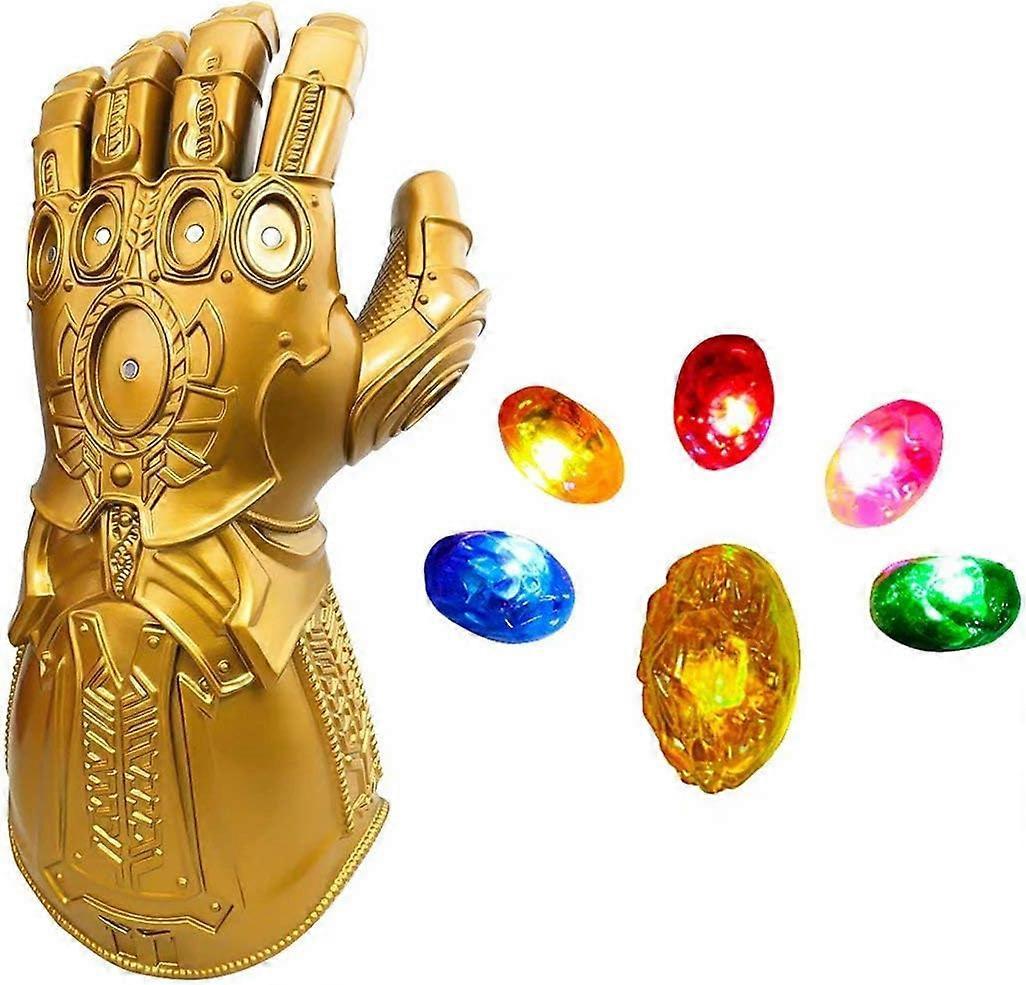 Heytea LED Light Up Infinity Gauntlet The Thanos Gloves with Removable Magnet Infinity Stones