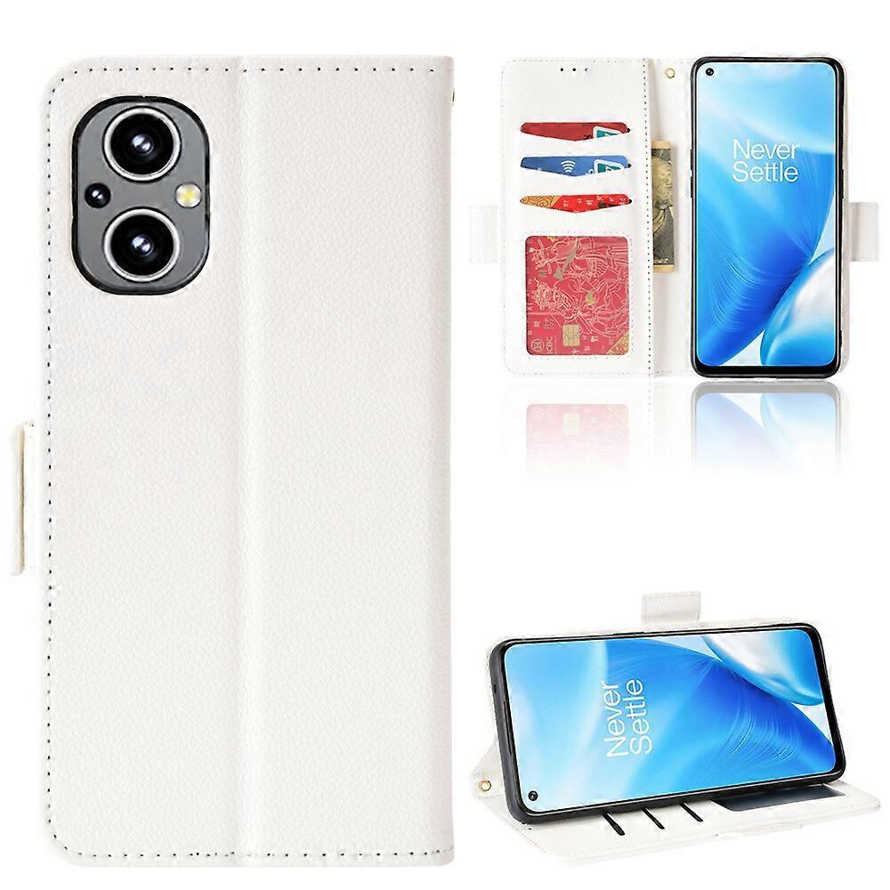 Gangxun Case for OPPO Reno7 Lite 5G Leather Flip Cover Card Slots Magnetic Closure Wallet Compatible with OPPO Reno7 Lite 5G Case White