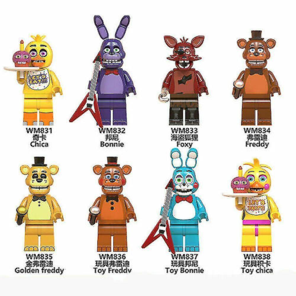 Fightinggirl 8pcs/set Five Nights At Freddy's Minifigures Freddy Foxy Building