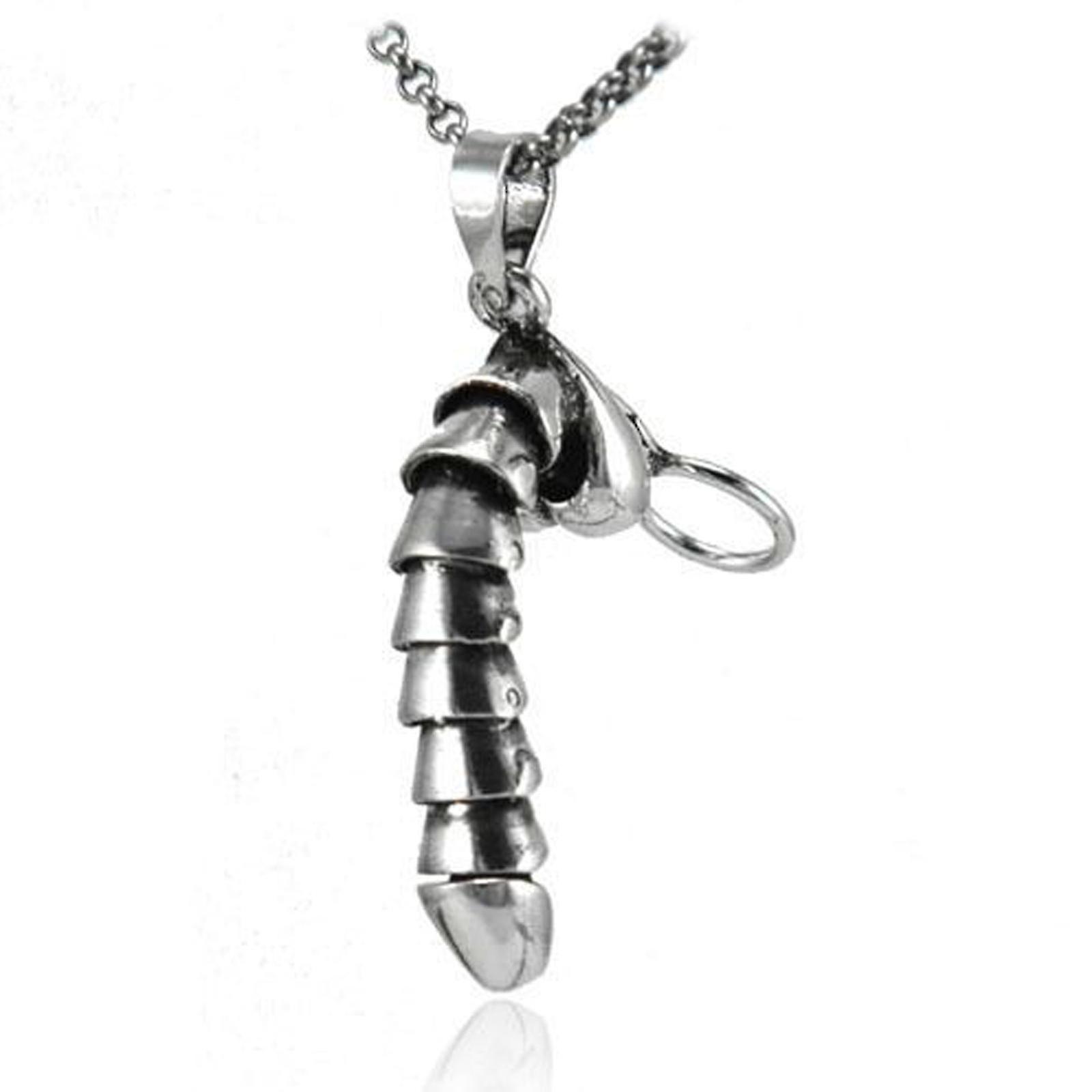 Wfuo Sterling Silver  Can Pull The Right  Necklace Pendant Hanging Male Sex Organ Pendant-yxc