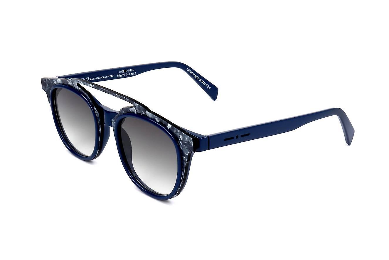 Sunglasses Italia Independent I-I 0008 G21.GRN DARK BLUE GLOSSY/GRANITO 50/21/140 UNISEX 50 mm