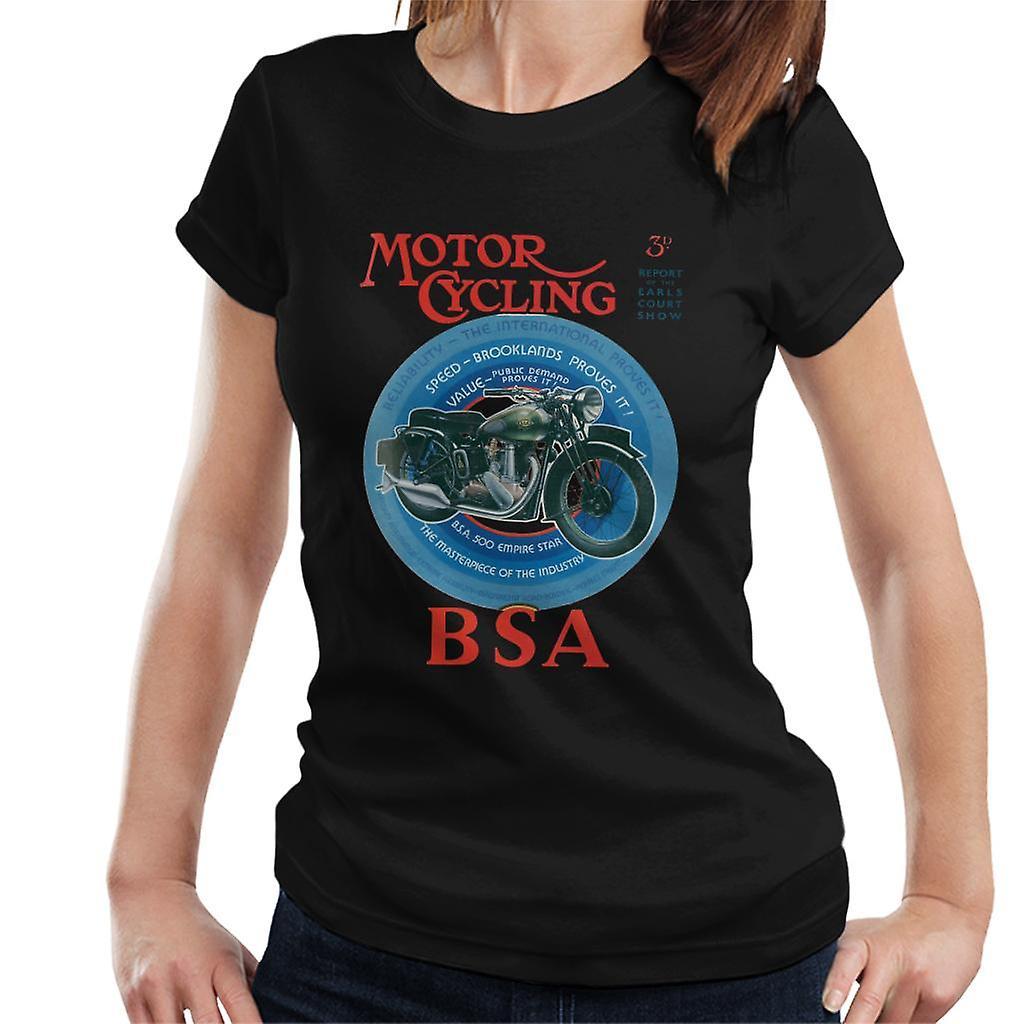 BSA Motor Cycling Empire Star Women's T-Shirt Black Small