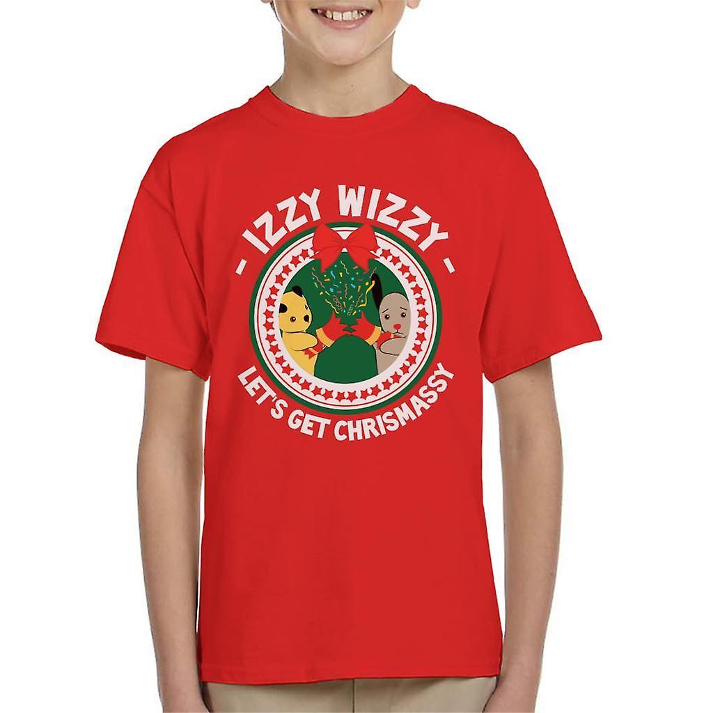 Sooty Christmas Izzy Wizzy Lets Get Chrismassy Kid's T-Shirt Red Small (5-6 yrs)