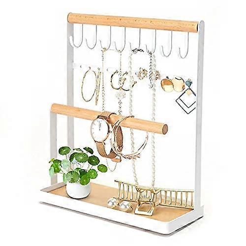 Changsha Liuzhou Electronic Commerce Jewellery stand Necklace stand jewellery stand organiser hanging wooden white necklace holder jewellery holder...