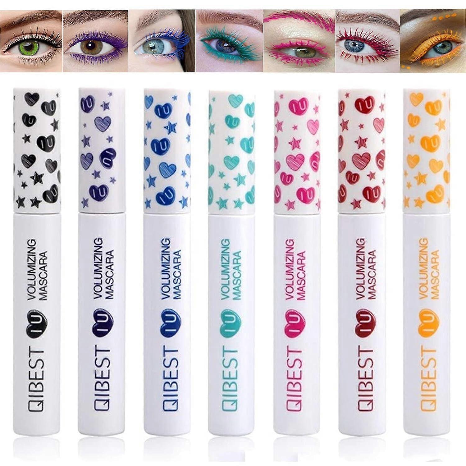 Changsha Liuzhou Electronic Commerce 7 Colours Mascara Colourful Mascara 3D Fibre Extended Mascara Full Eyelashes Waterproof Mascara