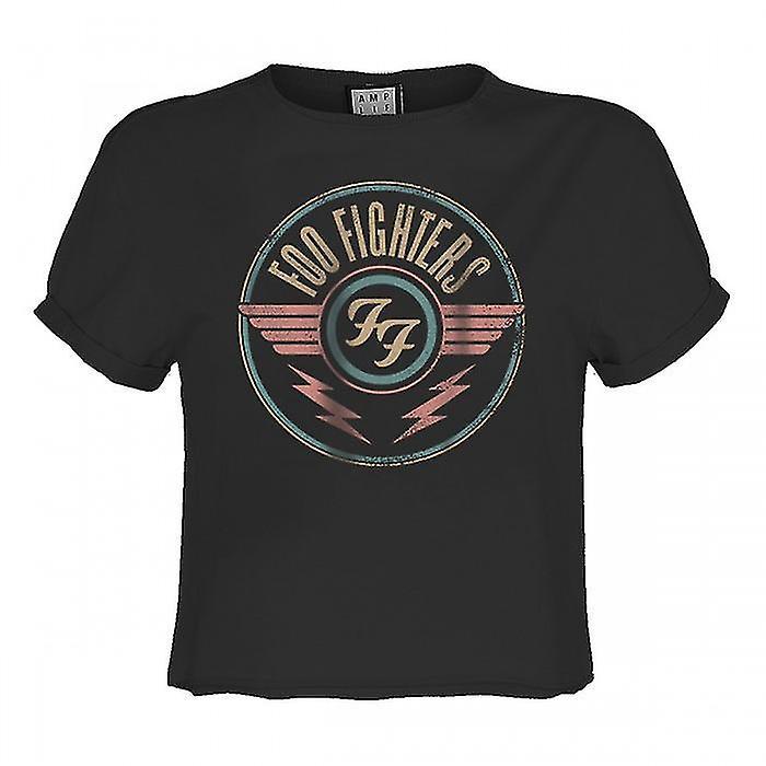 Amplified Womens/Ladies Air Foo Fighters Crop Top Charcoal XS