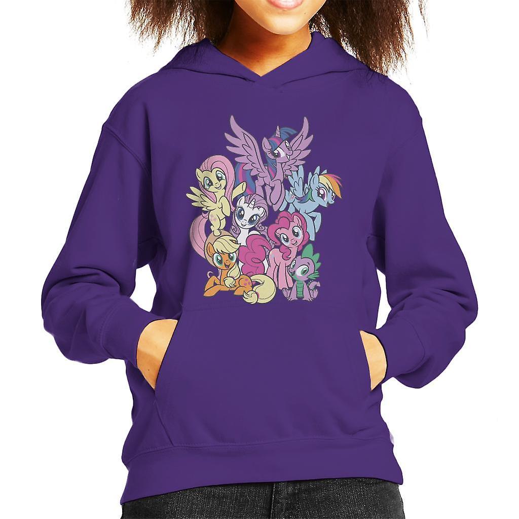 My Little Pony Spike And The Squad Kid's Hooded Sweatshirt Purple X-Small (3-4 yrs)