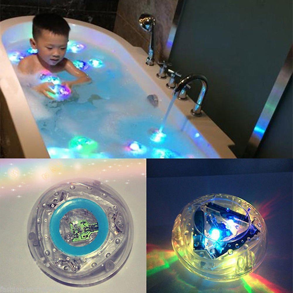 Axxx 2 pcs bath toys, waterproof, colorful, for bathroom, LED light toys, for children's parties in the tub