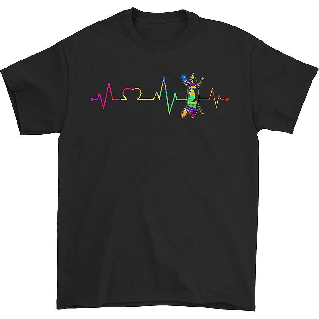 HISHARK Kayak heartbeat t-shirt black L