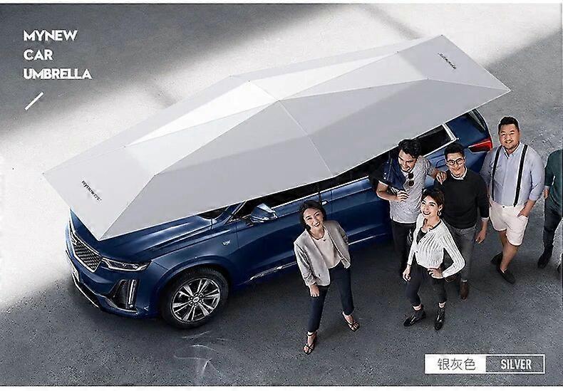 Jelivey Automobile Sunshade Automatic Moving Carport Intelligent Roof Folding Sunshade Roof Universal Anti-exposure Carport grey length 4.8meter