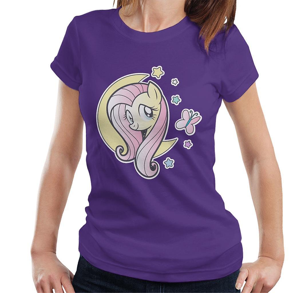 My Little Pony Fluttershy Half Moon Women's T-Shirt Purple XX-Large