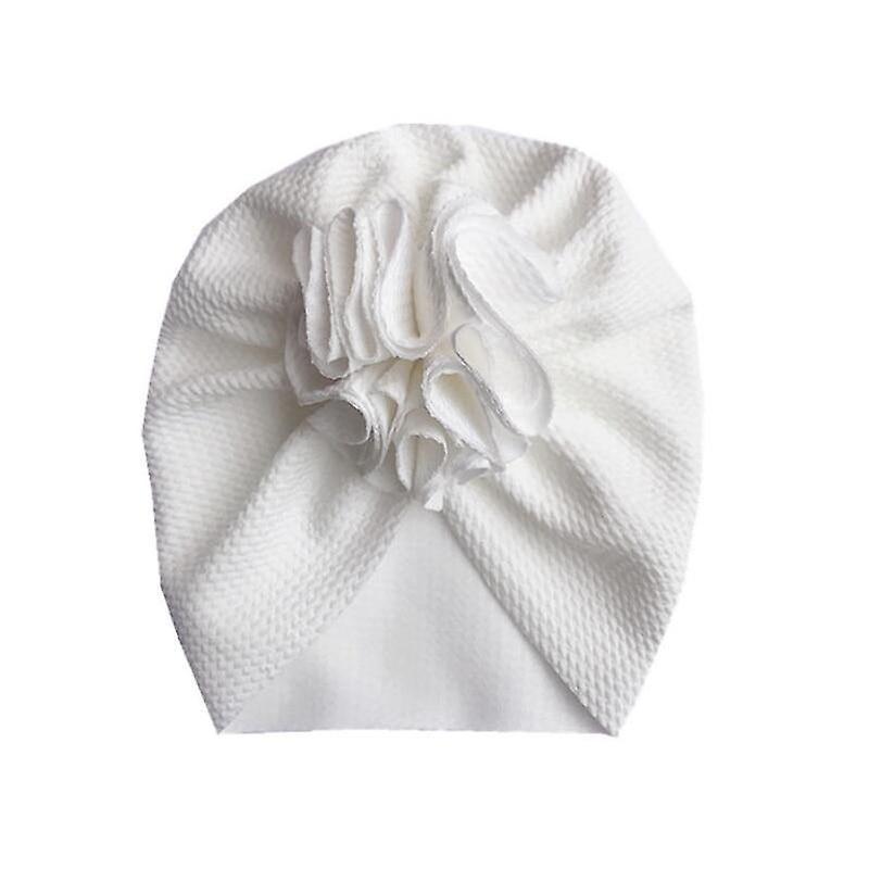 Slowmoose Lovely Flower Baby Hat - Bonnet Headwraps Kids Hat Beanie style 1 white