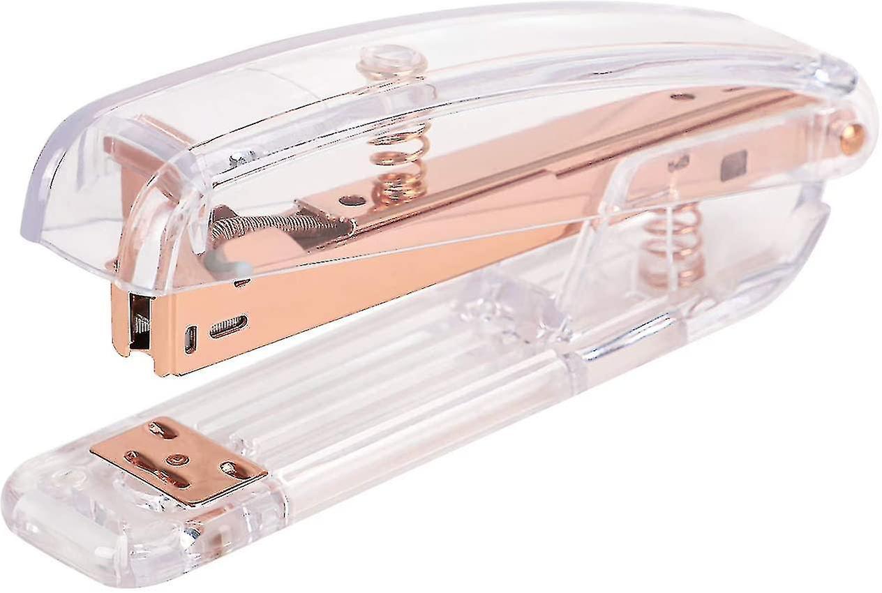 Yuntianzun Clear Acrylic Stapler 25 Sheet Capacity Student School Stapler Use 26/6 And 24/6mm Staples Cute