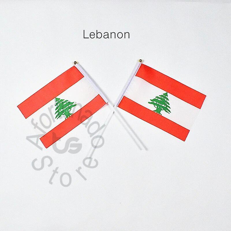 Scitoo Lebanon 14*21cm 10pieces Flag Banner  Hand Waving Flag National Flag For Meet,parade,party.hanging,decoration