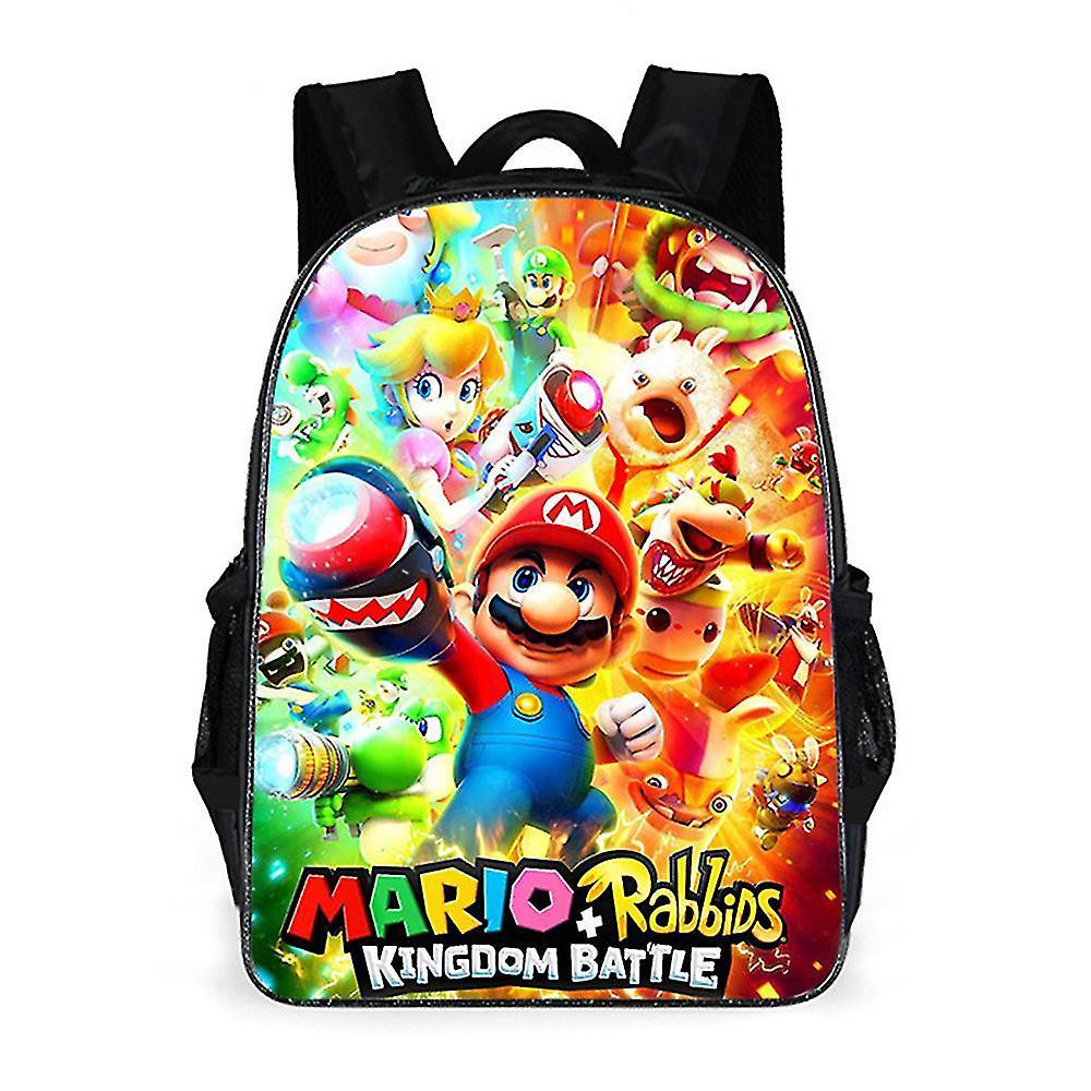 Santic Kids Boys Girl Super Mario Backpack School Bag Casual Bookbag Travel Rucksack Gifts A