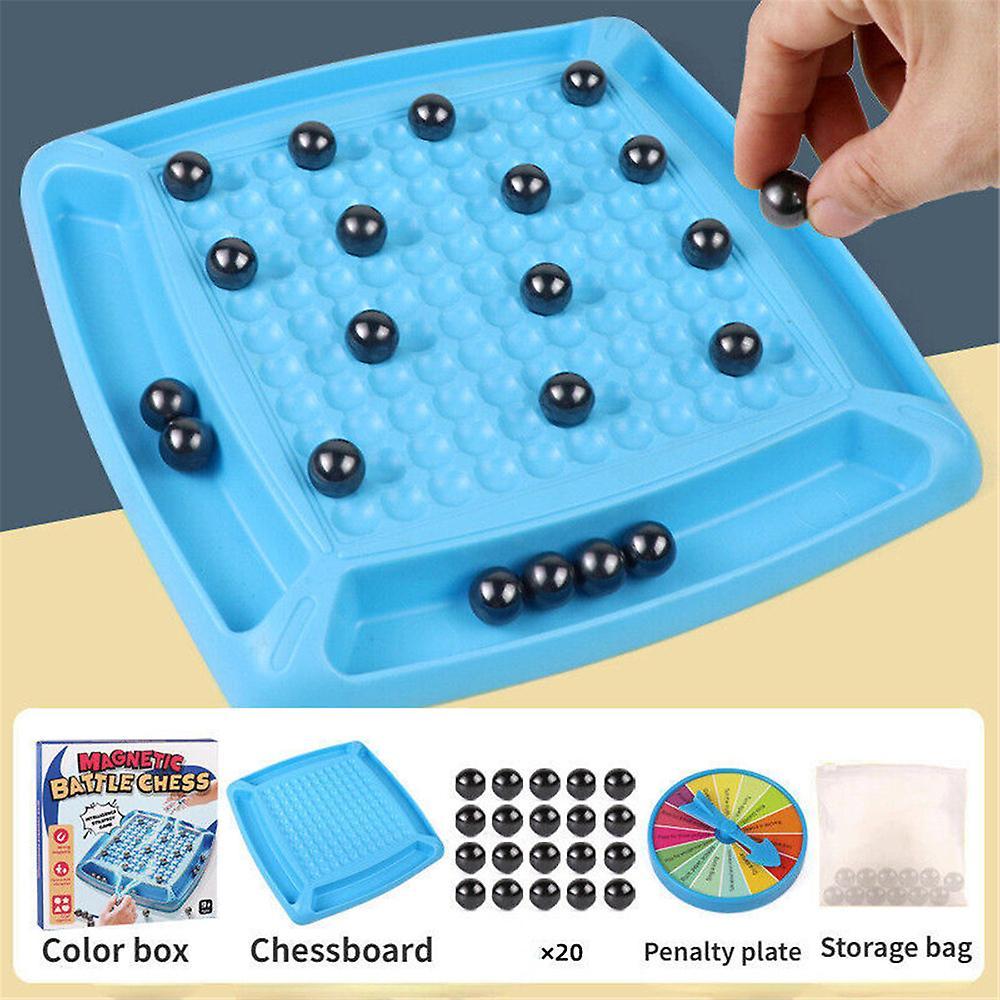 Waytogo Magnetic Effect Educational Checkers Game Portable Chess Board Party Kids & Adults Board Game Supplies Gift 20PCS