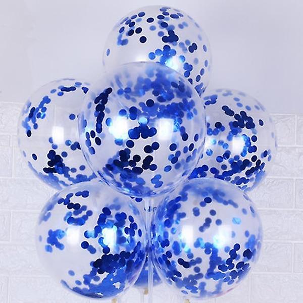 Slowmoose Glitter Confetti Latex Balloons - Baby Shower Decoration blue