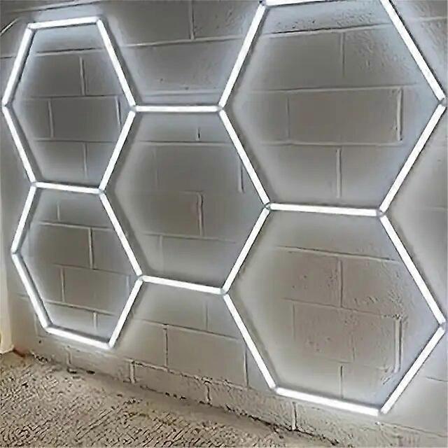 Jelivey High Quality Hexagonal Garage Led Light Honeycomb Ceiling Hexagon Grid Light 6000K-No-Other 120W