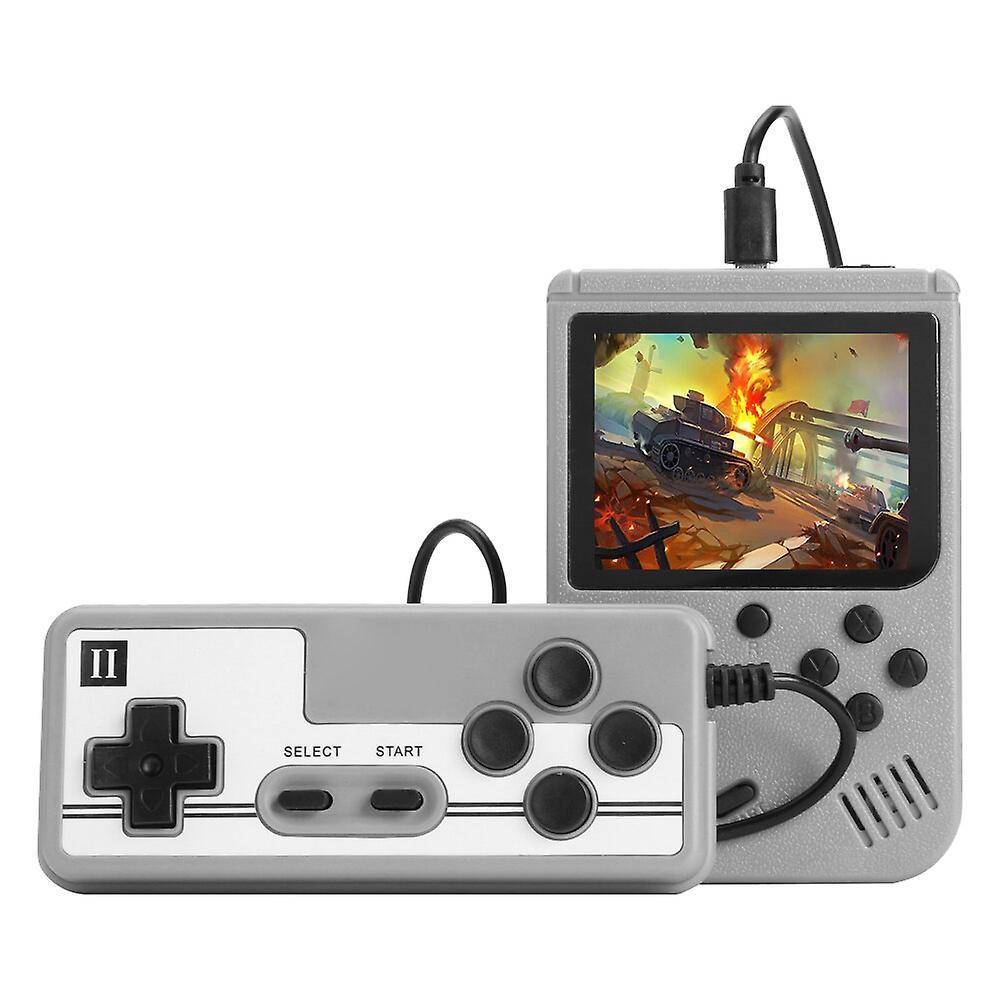 El Contente 800 Games Mini Retro Video Console Handheld Game Players Gray