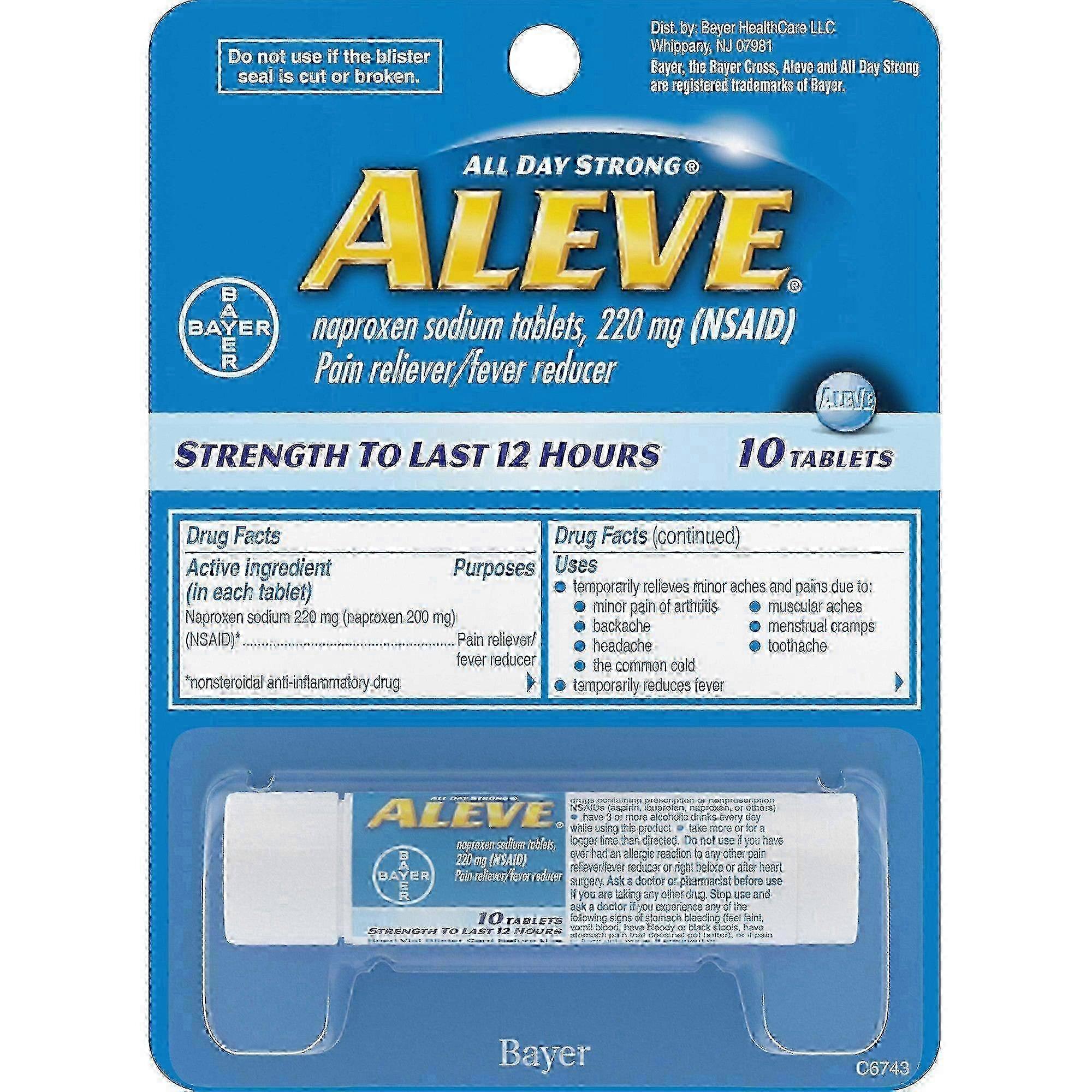 Aleve Pain Reliever & Fever Reducer Tablets, 10 Ea