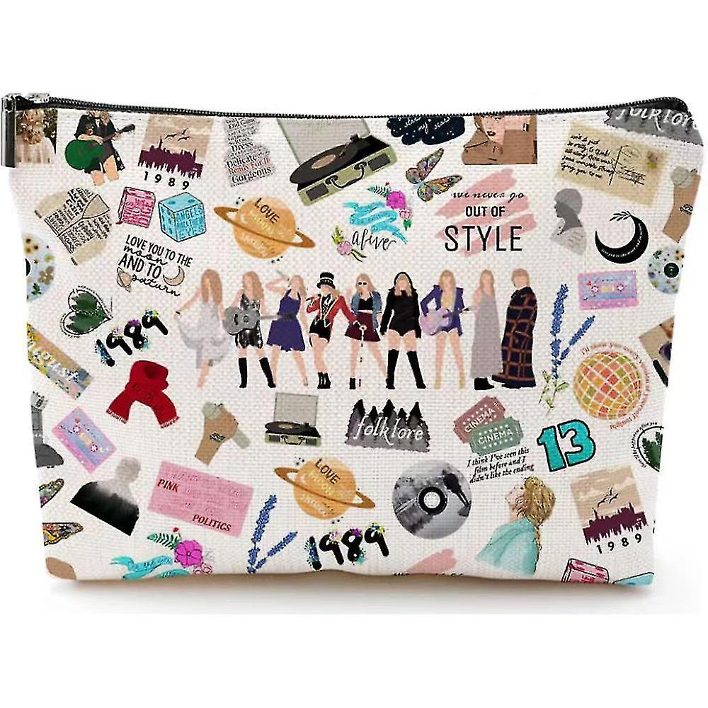 Shinestar Taylor Swift The Eras Tour Make-up Bag, Portable Travel Makeup Bag, Skincare Toiletry Cosmetic Bag With Zipper, Ts Swiftie Fans Gift Merc...